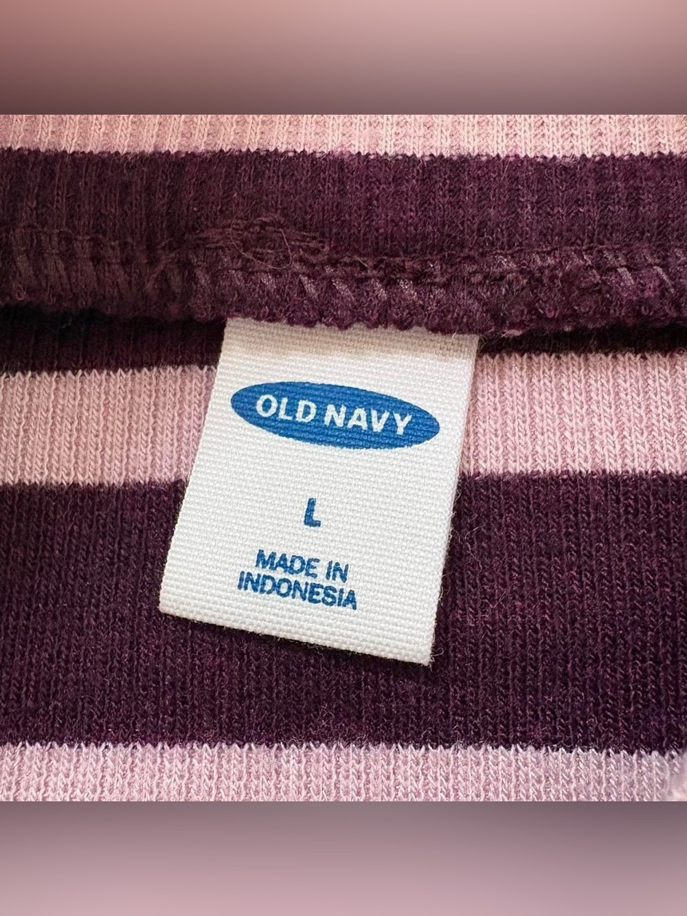Old Navy Striped Mock Neck Top - Picture 4 of 5